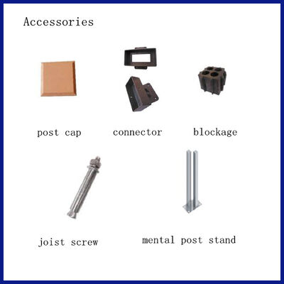 장식용 WPC 목재-플라스틱 복합 울타리 및 레일