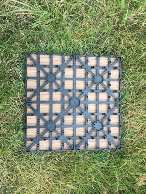 DIY WPC 데크 타일 30*30CM 천연 나뭇결 야외 바닥재(가정 테라스)