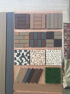 DIY WPC 데크 타일 30*30CM 천연 나뭇결 야외 바닥재(가정 테라스)