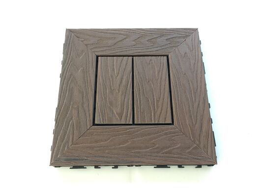 DIY WPC 데크 타일 30*30CM 천연 나뭇결 야외 바닥재(가정 테라스)